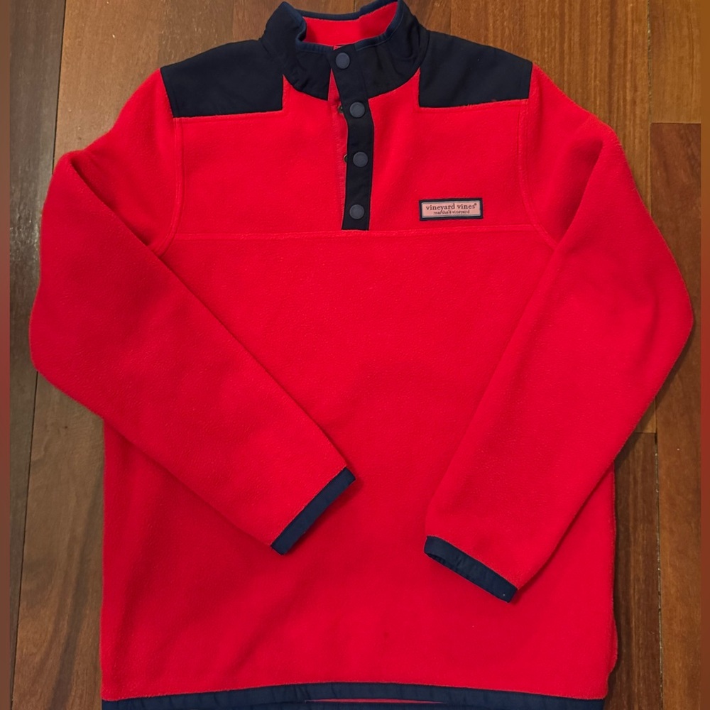 Vineyard Vines Boys XL Harbor Fleece Quarter Snap